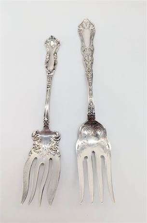 Lot 2 Serving Forks - 1-Wm. Rogers & Son & 1-Rogers