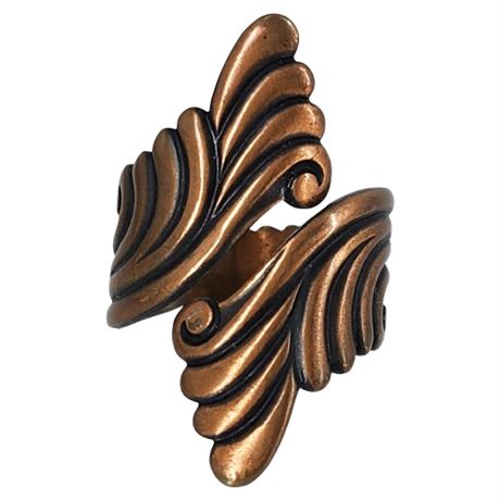 Vintage Copper Wrap Ring, Sz 6.5