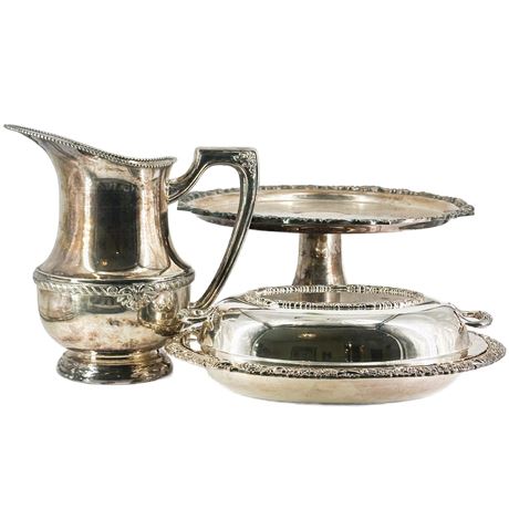 Lot of Silver Plated Serving Ware