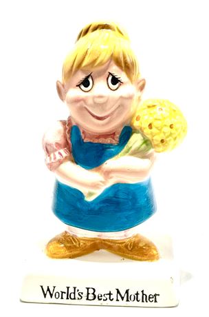 Vtg Ceramic "World's Best Mother" Figurine