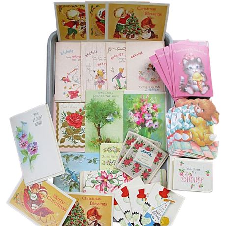 Lot of 50 Vintage Unused Greeting Cards ~ Invitations ~ Post Cards
