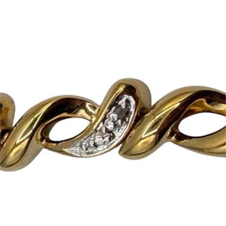 Gold & Silver tone Bracelet  & Earrings