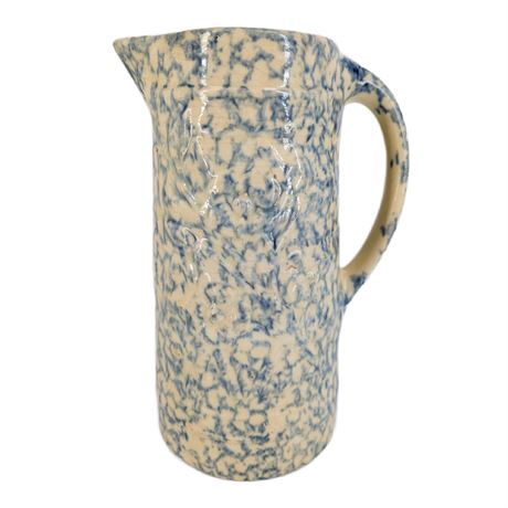 Roseville Wild Rose Jug Pitcher Blue Speckles
