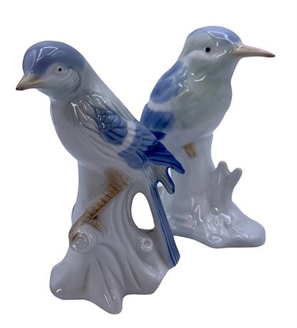 Pair of Fine Porcelain Bird Statues