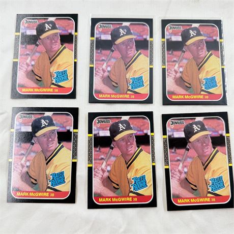 6x 1987 Donruss Mark McGwire #46