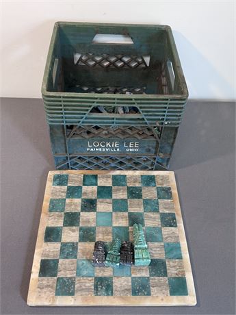 Carved Marble Chess Set