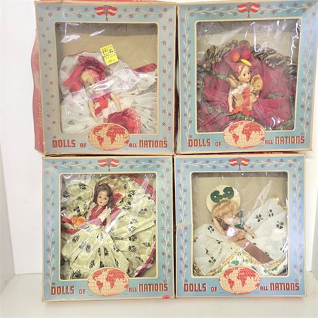 Lot VTG Dolls of All Nations in Boxes