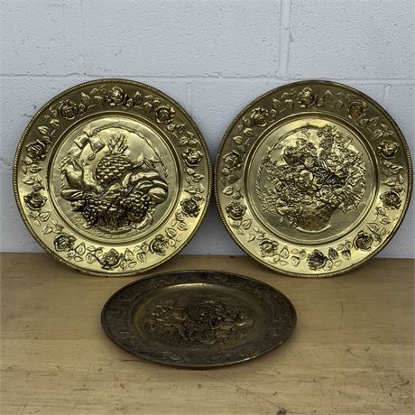 Three (3) ELPEC Brassware Wall Decorations