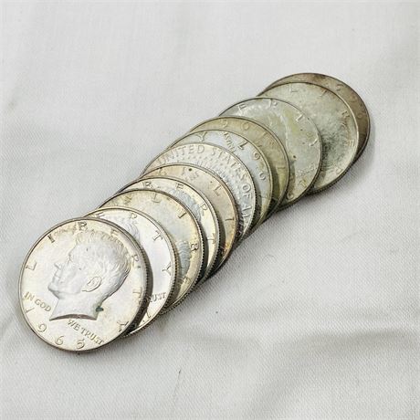 11 - 40% Silver Kennedy Half Dollars