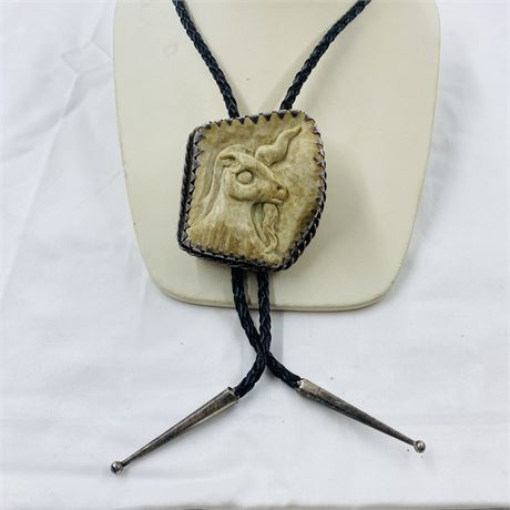 Incredible 100g Signed Navajo Sterling Bolo Tie
