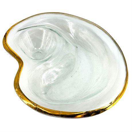 Annieglass Roman Antique Chip and Dip Bowl