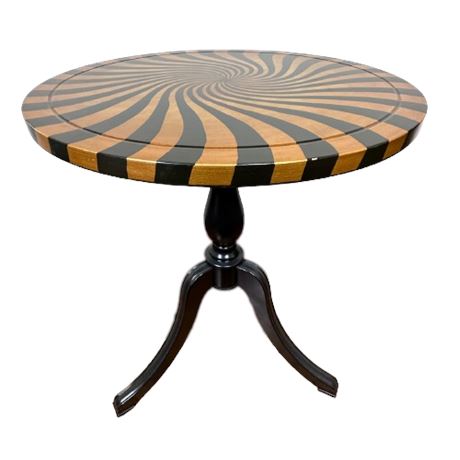 Contemporary Decorator Spiral Tilt Top Accent Table