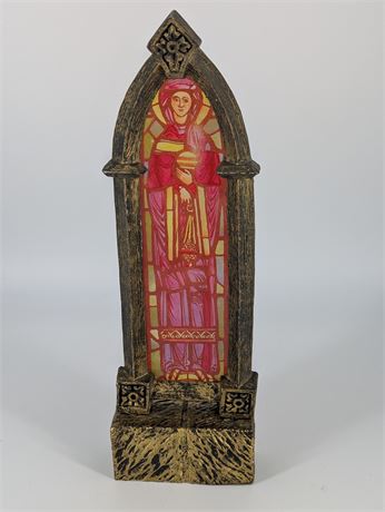 Church window female saint decorative figure