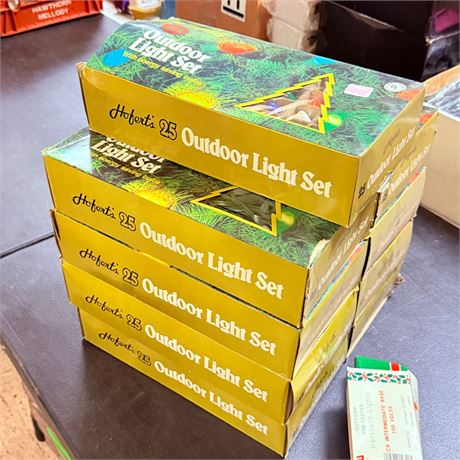 9 Boxes of Vintage Xmas Lights