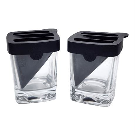 Pair Corkcicle Whiskey Wedge Glasses