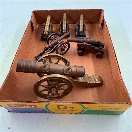Vintage Brass Cannon Lot