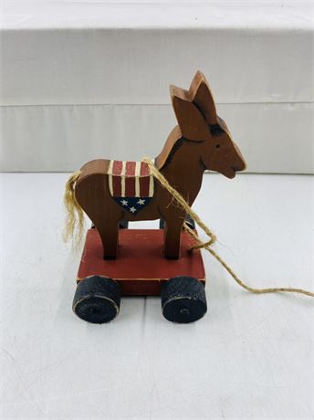 Vtg Wood Toy Horse
