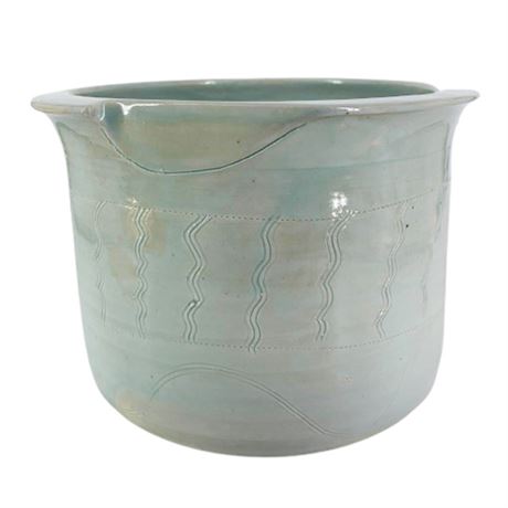 Judge Pottery Blue Crock