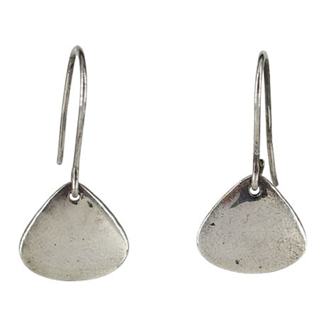 Minimalist Sterling Silver Triangle Earrings