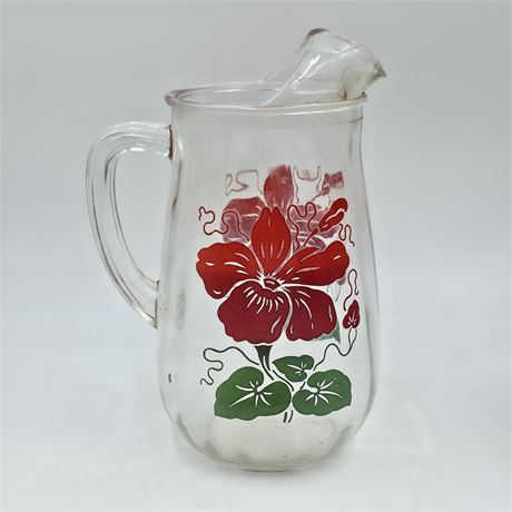 1950s anchor hocking Handpainted Retro pitcher