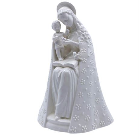 Hummel Goebel White Flower Madonna & Jesus Statue