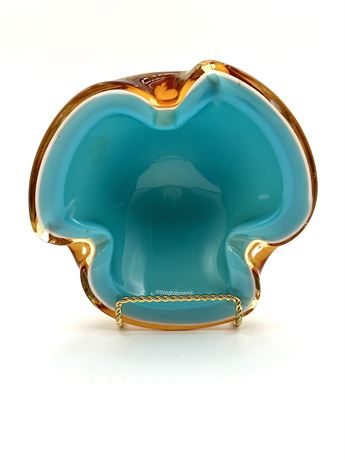 Rare MCM Alfredo Barbini Murano Glass Geode Bowl