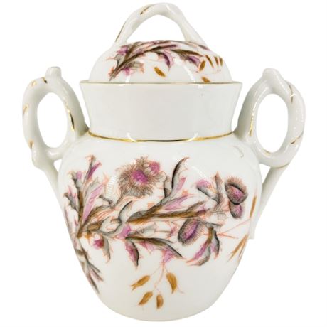 Antique Porcelain Carlsbad Biscuit Jar with Lid