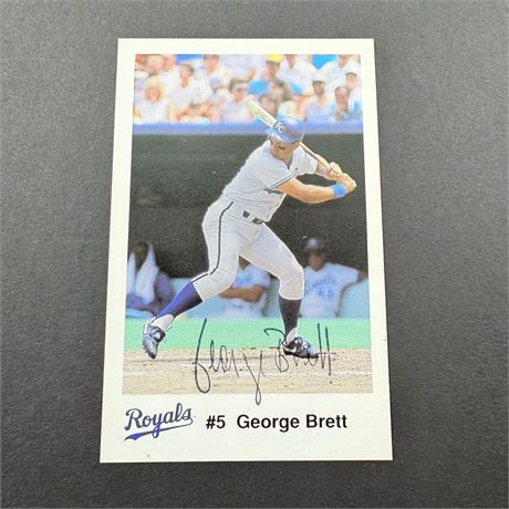 George Brett Signed Card