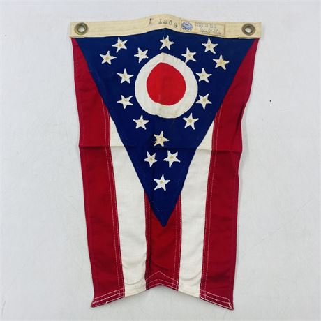 Vintage Hand Stitched Ohio Flag