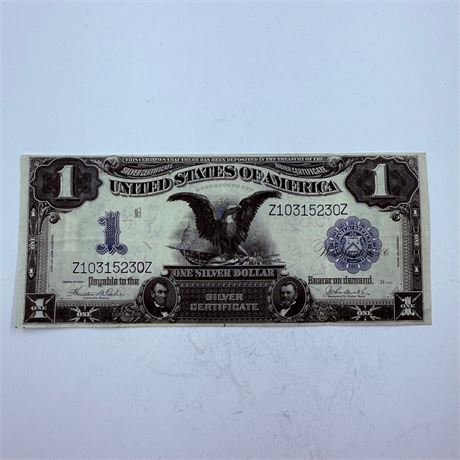 AU-UNC 1899 $1 Black Eagle Silver Certificate