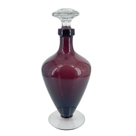Cambridge Glass Victorian Hourglass Amethyst Decanter