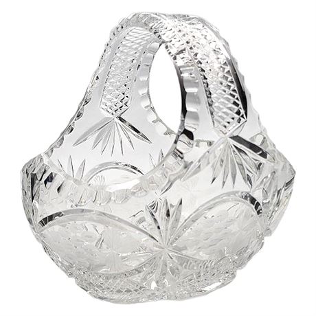 CCI "Chardoney" Hand Cut Crystal Bride's Basket