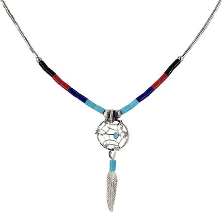 Liquid Sterling Silver Dreamcatcher Necklace