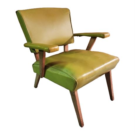 Mid-Century Viking Artline Lime Green Arm Chair