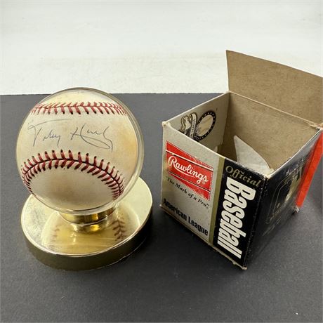 Toby Harrah Signed Baseball