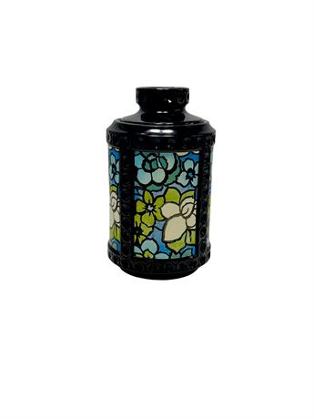 MCM McCoy Flower Power Black Ceramic Cookie Jar