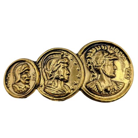 The Leather Shop Gold Tone Coin Belt Buckle