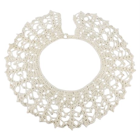 Vintage Hand Crocheted Lace & Bead Collar