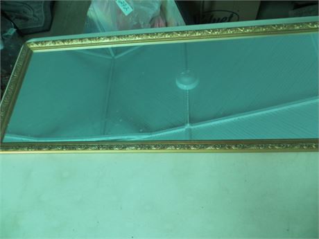 Long Dressing Mirror w/Ornate Gold Frame