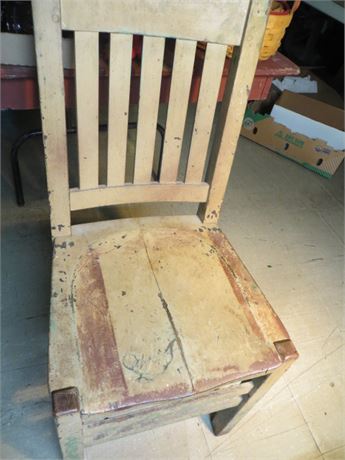 Wood Slat Back Chair