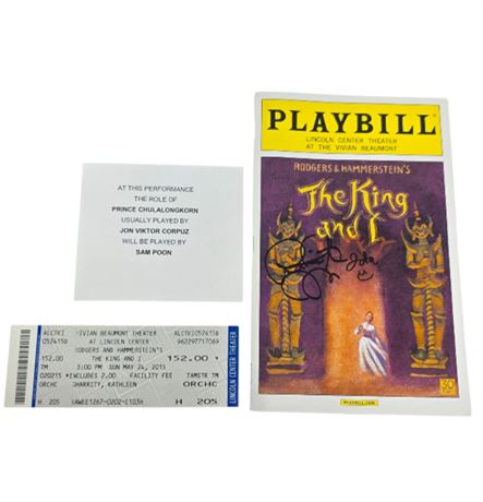 2015 "The King and I" Autographed Broadway Playbill