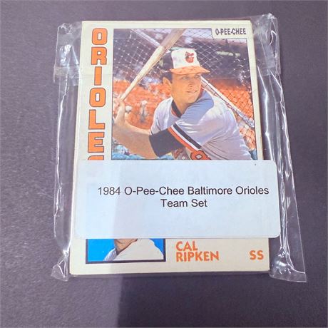 1984 O Pee Chee Baltimore Orioles Set