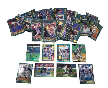 Large Lot of 2001 Topps Chrome Baseball Cards