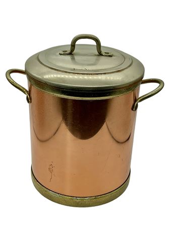 Copper & Brass Ice Bucket with Insert