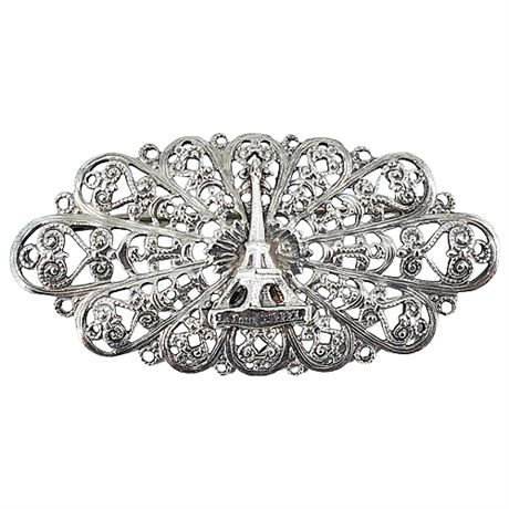 Vintage "Tour Eiffel" French Souvenir Filigree Brooch