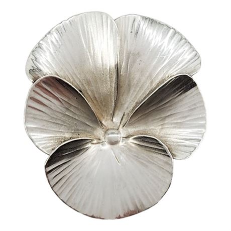Vintage STUART NYE Sterling Silver Pansy Brooch