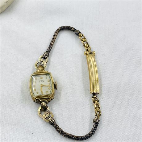 Antique 14k Gold Filled Watch Elgin Deluxe