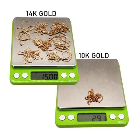 Scrap 14K Gold (15g) & 10K Gold (2.91g) Lot
