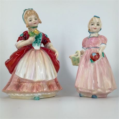 Pair of Royal Doulton Figurines – Tinkle Bell HN1677 (1935) & Valerie (1952)