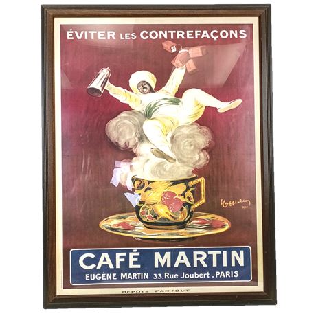 Vintage Leonetto Cappiello Poster, Cafe Martin